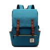 1pc Vintage Nylon Laptop Backpack with USB Charging Port