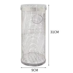 Stainless Steel Barbecue Cooking Grill Grate Outdoor Camping BBQ Drum Grilling (size: 30cm)