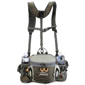 Sports Fanny Pack Canteen Outdoor Multi-functional Hiking Backpack Tourism (Color: ArmyGreen)