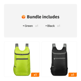1pc Outdoor Portable Backpack for Camping Hiking Sports (Color: Green+Black)