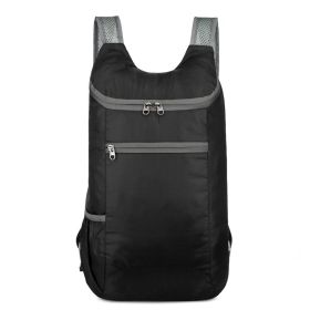 1pc Outdoor Portable Backpack for Camping Hiking Sports (Color: Black)