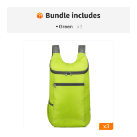 1pc Outdoor Portable Backpack for Camping Hiking Sports (Color: Green*3)