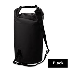 Outdoor Waterproof Sport Dry Bag With Adjustable Shoulder Strap For Beach (Color: Black, size: 5L)