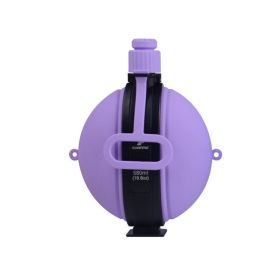 Collapsible Military Water Bottle Silicone Water Kettle Canteen with Compass (Color: B4)