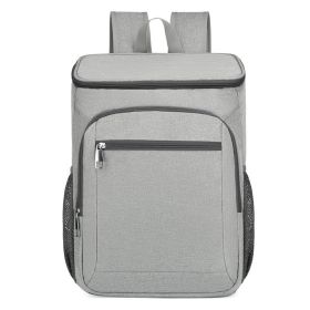 Waterproof Leakproof Thermal Insulated Outdoor Cooler Backpack For Hiking (Color: Gray)