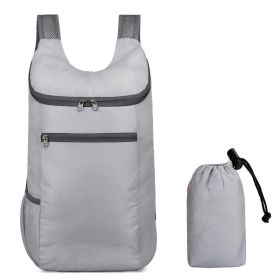 1pc Outdoor Portable Backpack for Camping Hiking Sports (Color: Grey)