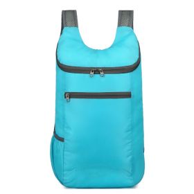 1pc Outdoor Portable Backpack for Camping Hiking Sports (Color: Light Blue)