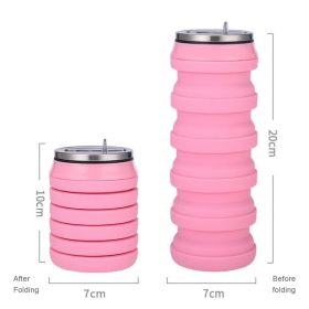 Foldable Silicone Water Cup for Travel, Cycling, and Running - 480ml (Capacity: 480ml, Color: 02)