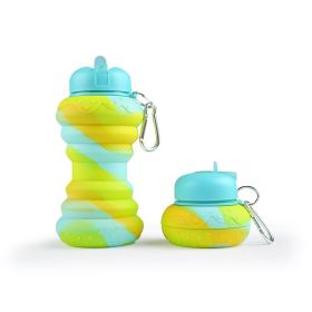 Collapsible Water Bottles for Outdoor Sports - 550ML Leakproof Design (Capacity: 550ML, Color: G)