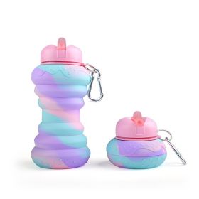 Collapsible Water Bottles for Outdoor Sports - 550ML Leakproof Design (Capacity: 550ML, Color: H)