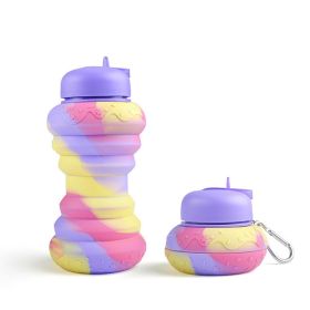 Collapsible Water Bottles for Outdoor Sports - 550ML Leakproof Design (Capacity: 550ML, Color: I)
