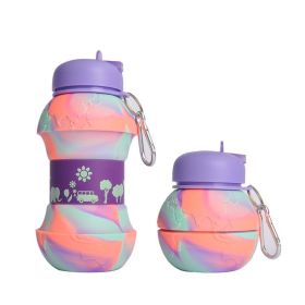 Collapsible Water Bottles for Outdoor Sports - 550ML Leakproof Design (Capacity: 550ML, Color: E)
