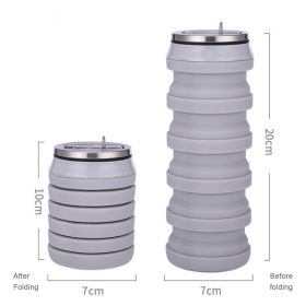 Foldable Silicone Water Cup for Travel, Cycling, and Running - 480ml (Capacity: 480ml, Color: 01)
