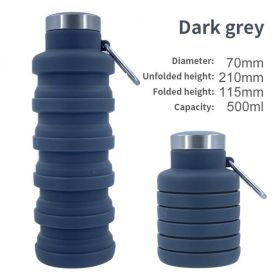 Retractable Water Bottle for Outdoor Sports - 500ml Portable Design (Capacity: as shown, Color: A05)