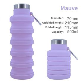 Retractable Water Bottle for Outdoor Sports - 500ml Portable Design (Capacity: as shown, Color: A03)
