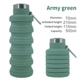 Retractable Water Bottle for Outdoor Sports - 500ml Portable Design (Capacity: as shown, Color: A04)