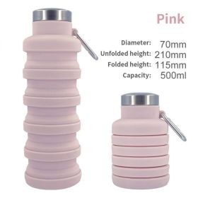 Retractable Water Bottle for Outdoor Sports - 500ml Portable Design (Capacity: as shown, Color: A02)