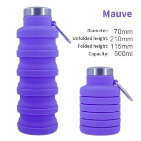Retractable Water Bottle for Outdoor Sports - 500ml Portable Design (Capacity: as shown, Color: A07)