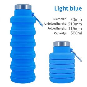 Retractable Water Bottle for Outdoor Sports - 500ml Portable Design (Capacity: as shown, Color: A06)