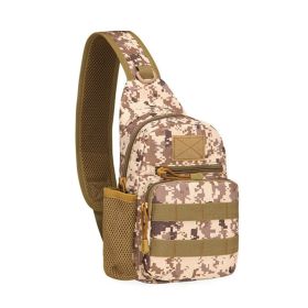 Military Tactical Shoulder Bag Trekking Chest Sling Bag Nylon Backpack For (Color: Desert Digital, material: Nylon)