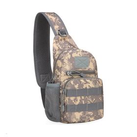 Military Tactical Shoulder Bag Trekking Chest Sling Bag Nylon Backpack For (Color: ACU, material: Nylon)