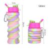 Collapsible Silicone Water Cup for Outdoor Sports - 500ml Capacity