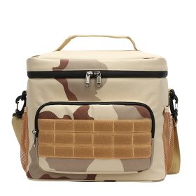 Waterproof Camouflage Insulated Lunch Bag For Picnic Camping Office School (Color: Desert Camouflage)