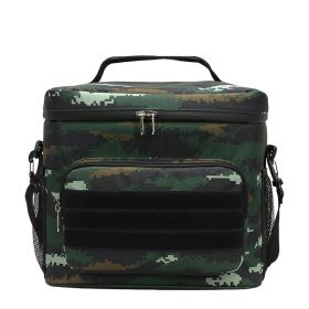 Waterproof Camouflage Insulated Lunch Bag For Picnic Camping Office School (Color: Rainforest Camouflage)