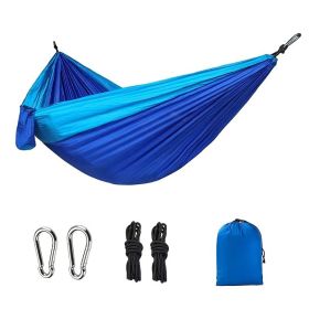 1pc Outdoor Camping Hammock Portable Nylon Parachute Hammock 106X55in (Color: 106*55in Red And Black)
