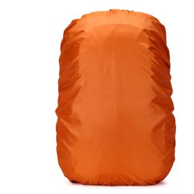 1pc 60L Portable Outdoor Backpack Waterproof Dust Cover Travel Rain Cover (Capacity: 60L, Color: Orange)