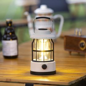 Retro Camping Lights with 400 Lumens for Tents and Outdoor Atmosphere (Color: L801B-White)
