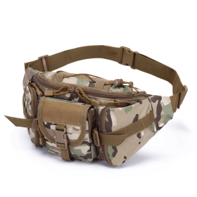 Men's Waterproof Nylon Fanny Pack With Adjustable Belt Tactical Sport Arm (Color: CP Camouflage)