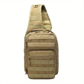 Large Capacity Tactical Chest Bag for Men - 7L Adjustable and Waterproof (Color: Khaki)