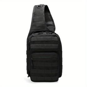 Large Capacity Tactical Chest Bag for Men - 7L Adjustable and Waterproof (Color: Black)
