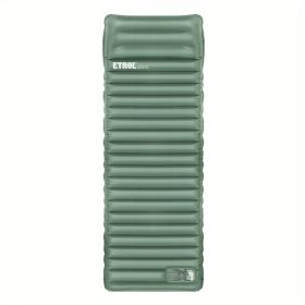 Camping Sleeping Pad Inflatable Sleeping Mat With Pillows Waterproof (Color: Light Green)