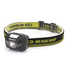 AloneFire HP30 3W Red White LED Lightweight Light AAA Battery Headlamp Portable (Color: Black, Items: White)