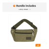1pc Unisex Multifunctional Canvas Waist Bag Fanny Pack for Outdoor Activities