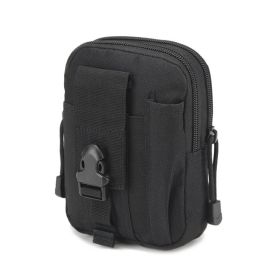 Waist Pouch Portal Waist Bag For Camping Travel Running (Color: Black)