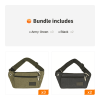 1pc Unisex Multifunctional Canvas Waist Bag Fanny Pack for Outdoor Activities