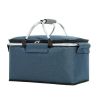 Large Picnic Basket Insulated Foldable Cooler Bag for Camping Picnic Travel