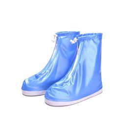 Rain Shoe Covers Waterproof Shoe Covers for Men Women Reusable Galoshes (Color: Blue, size: 2XL)