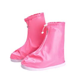 Rain Shoe Covers Waterproof Shoe Covers for Men Women Reusable Galoshes (Color: pink, size: L)