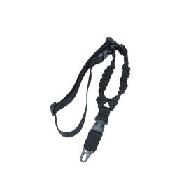 Tactical Single Point Harness Rope Sling Nylon Adjustable Shoulder Strap (Color: Black)