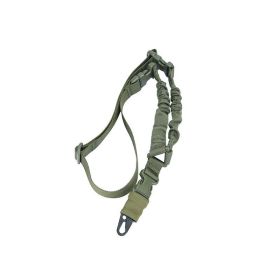 Tactical Single Point Harness Rope Sling Nylon Adjustable Shoulder Strap (Color: Green)