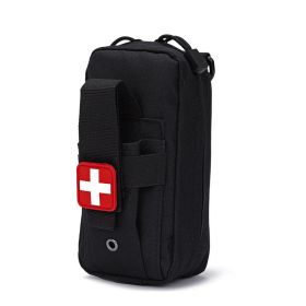 Tactical Medical EDC Pouch EMT Emergency Bandage Tourniquet Scissors IFAK Pouch (Color: Black)