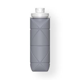 Durable Collapsible Water Bottles, BPA Free Silicone  (Color: Gray)