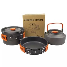 Lightweight Outdoor Cooking Utensils Kit for Camping (Color: Orange)