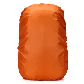 Waterproof Backpack Rain Cover Upgraded Triple Waterproofing With Adjustable (Color: Orange, size: S)
