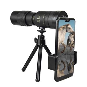 Super Telephoto Monocular Telescope with 4K Zoom - 10-300X40MM (Color: Telescope with Tripo)