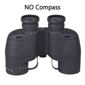 HD 10X50 High Power Binoculars with Rangefinder Compass for Hunting Boating Bird (Color: NO Compass Black)